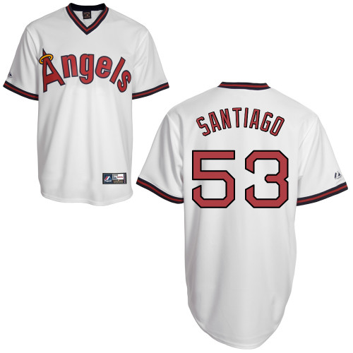 Hector Santiago #53 Youth Baseball Jersey-Los Angeles Angels of Anaheim Authentic Cooperstown White MLB Jersey